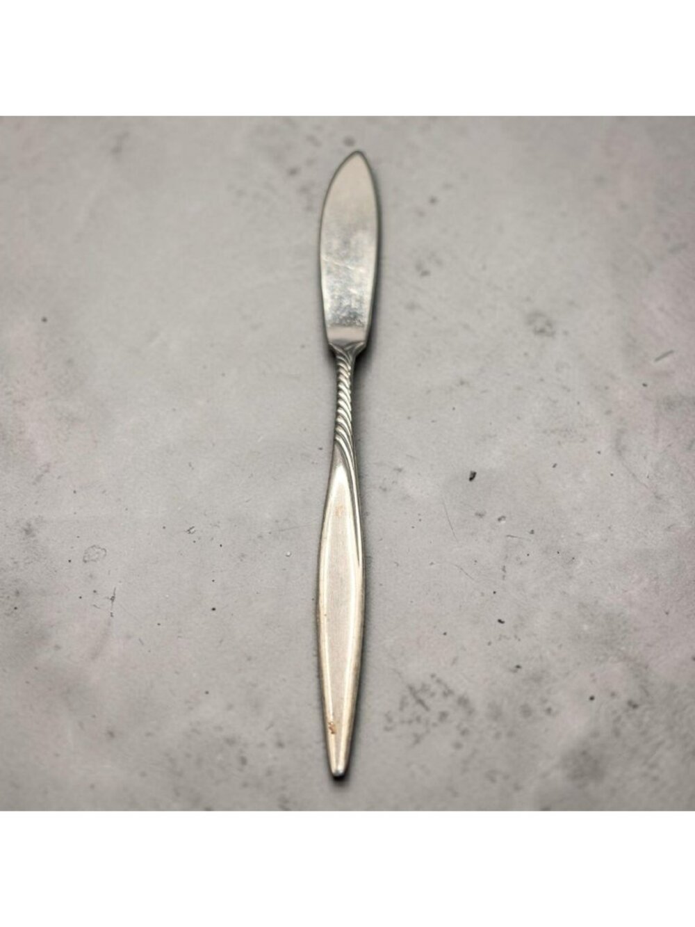 Orleans Silver Stainless Japan Butter Knife Twisted Handle Vintage Flatware Piec